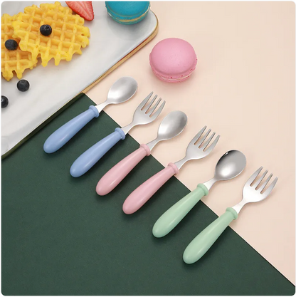 304 Stainless Steel Children's Fork and Spoon Set
