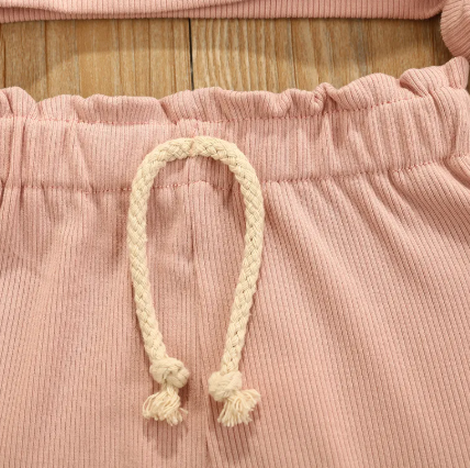 Girls Summer Lace Two-Piece Outfit
