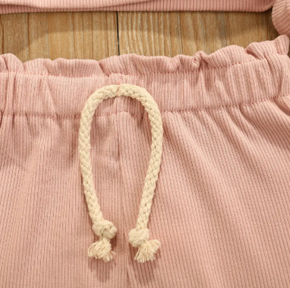 Girls Summer Lace Two-Piece Outfit
