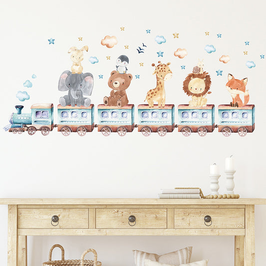 Little Safari Train Wall Decal – Cute Nursery Decor