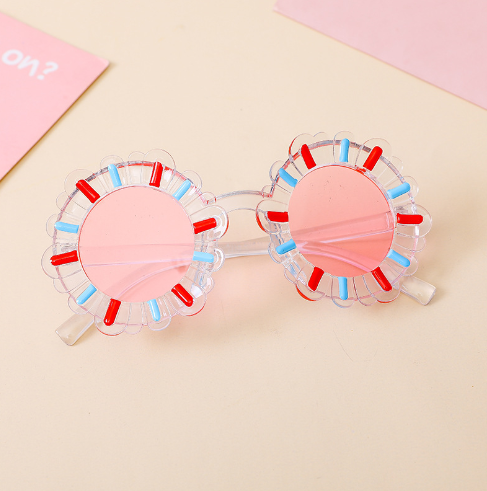 Children's Sunglasses with Cartoon Sunflower Design