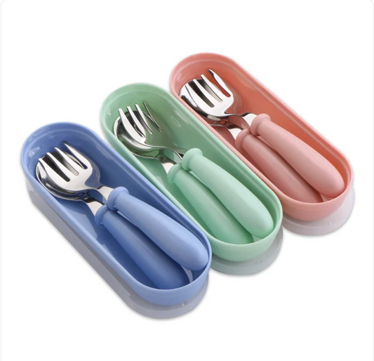 304 Stainless Steel Children's Fork and Spoon Set
