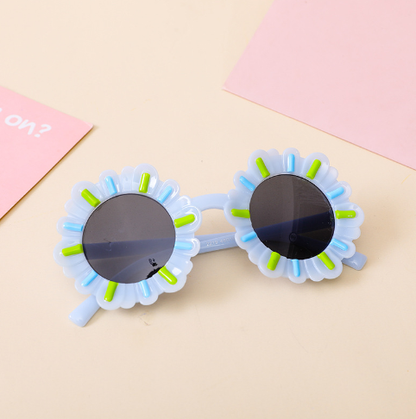 Children's Sunglasses with Cartoon Sunflower Design