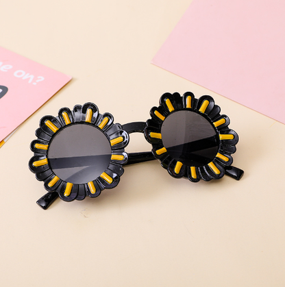 Children's Sunglasses with Cartoon Sunflower Design