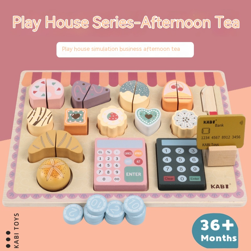 Kids Wooden Tea Party Playset