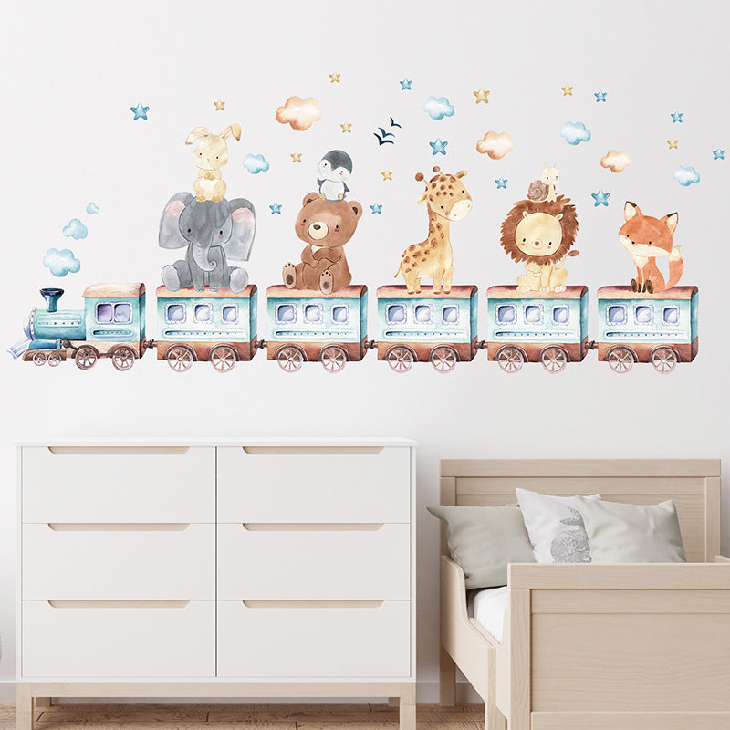 Little Safari Train Wall Decal – Cute Nursery Decor