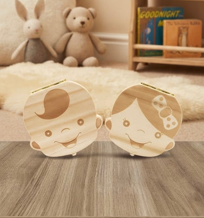 Little Milestones Wooden Baby Tooth Box