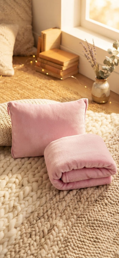 SnuggleSoft Compact Travel Blanket Set