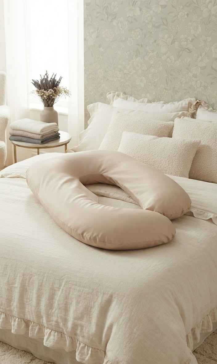 SnuggleCuddle J-Shaped Maternity Pillow