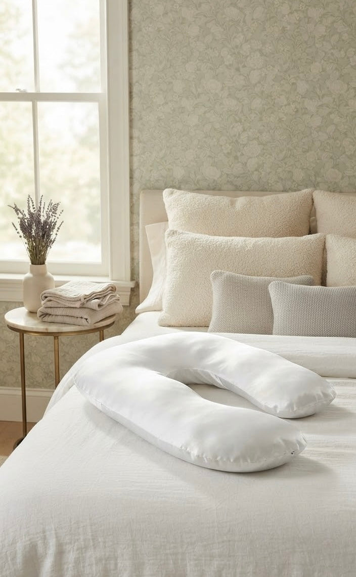 SnuggleCuddle J-Shaped Maternity Pillow