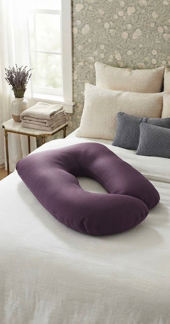 SnuggleCuddle J-Shaped Maternity Pillow
