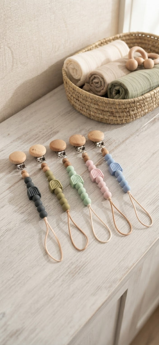 Little Sprouts Earthy Silicone Pacifier Holder