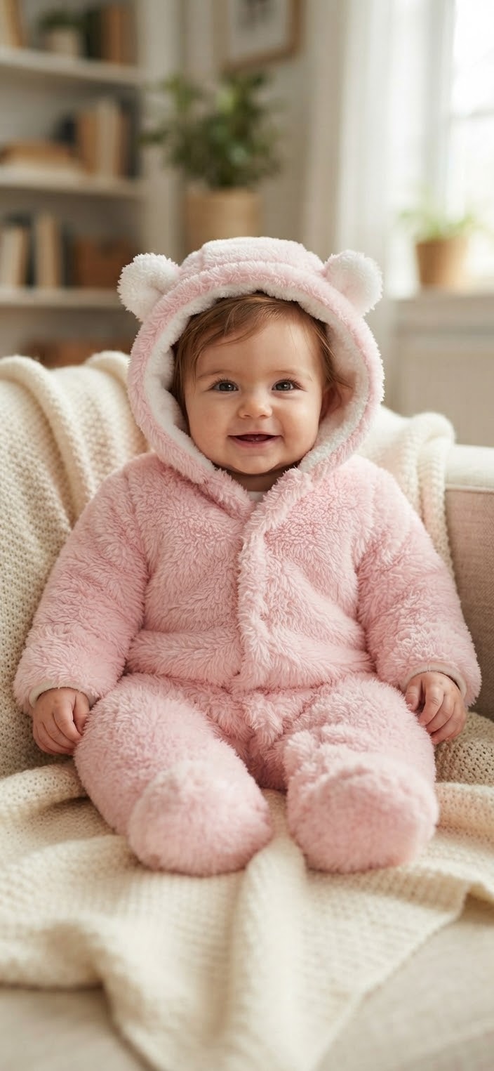 Cozy Cloud Baby Bear Jumpsuit