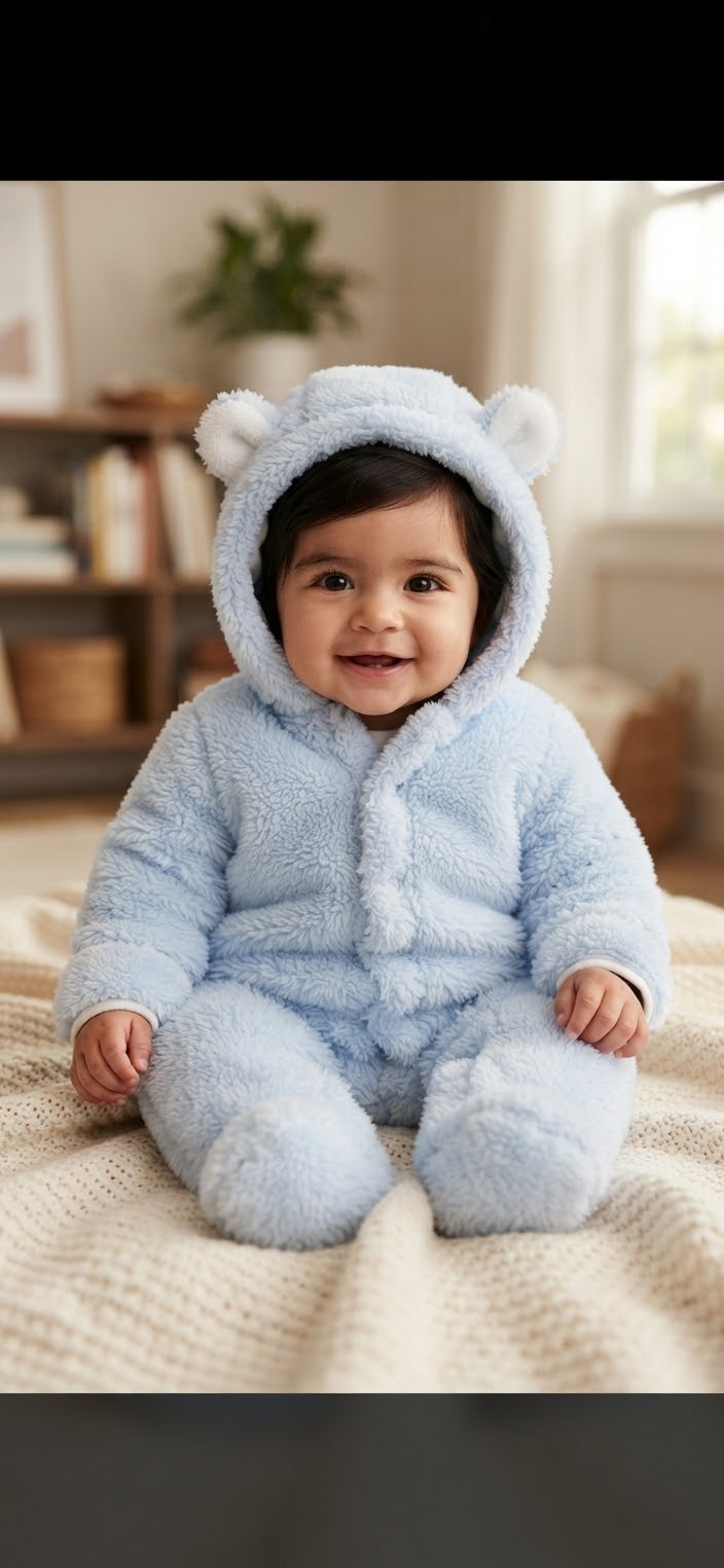 Cozy Cloud Baby Bear Jumpsuit