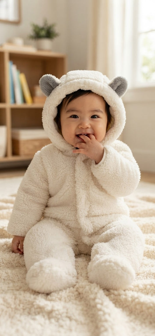Cozy Cloud Baby Bear Jumpsuit