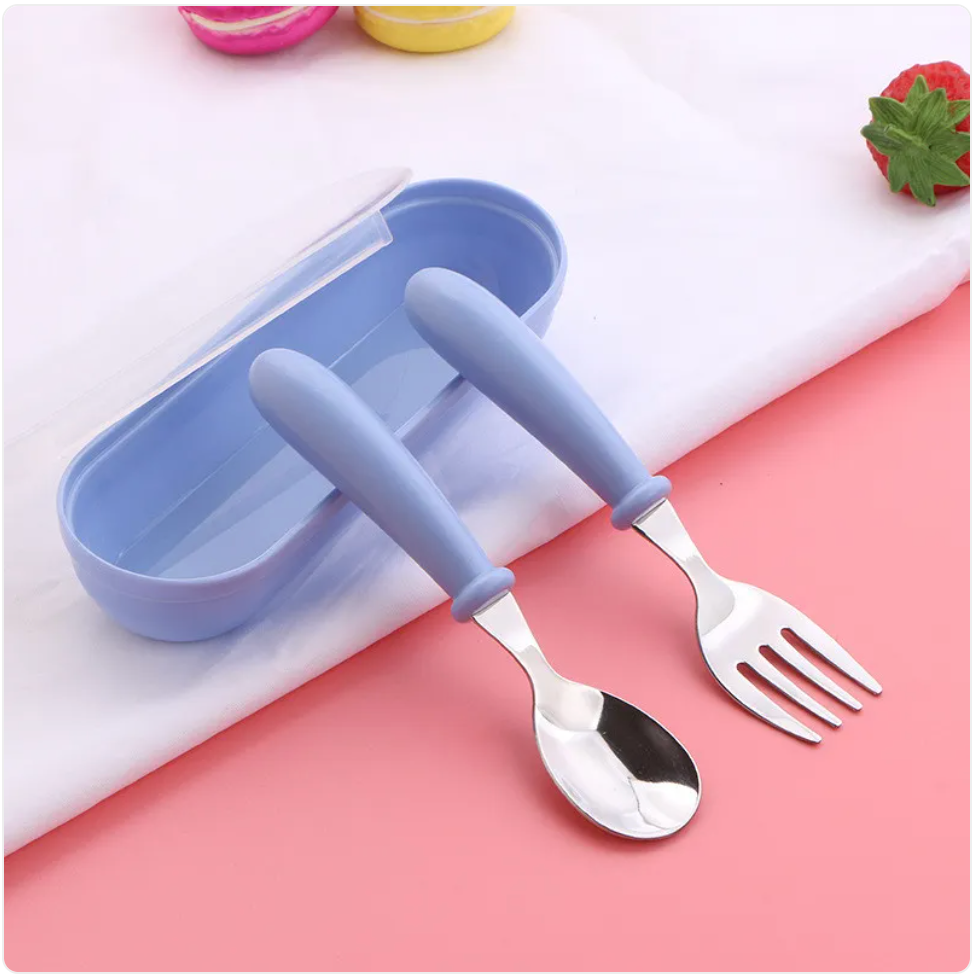 304 Stainless Steel Children's Fork and Spoon Set