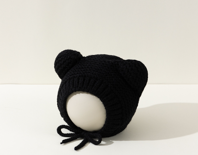Cozy Bear Ear Baby Hat