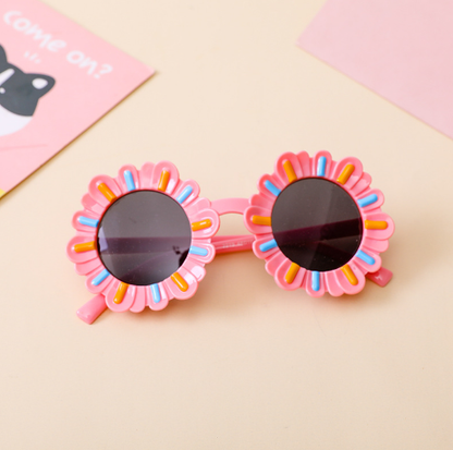 Children's Sunglasses with Cartoon Sunflower Design