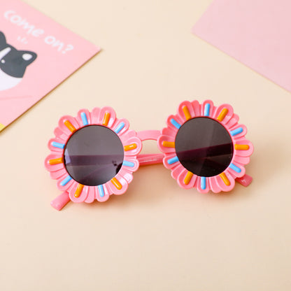 Children's Sunglasses with Cartoon Sunflower Design
